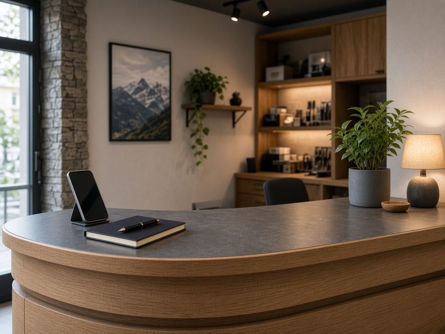 Contact desk at Azurepeak Watch Desk in Cluj-Napoca