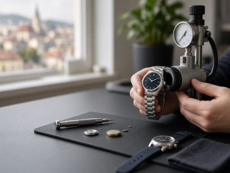 Pressure check at Azurepeak Watch Desk